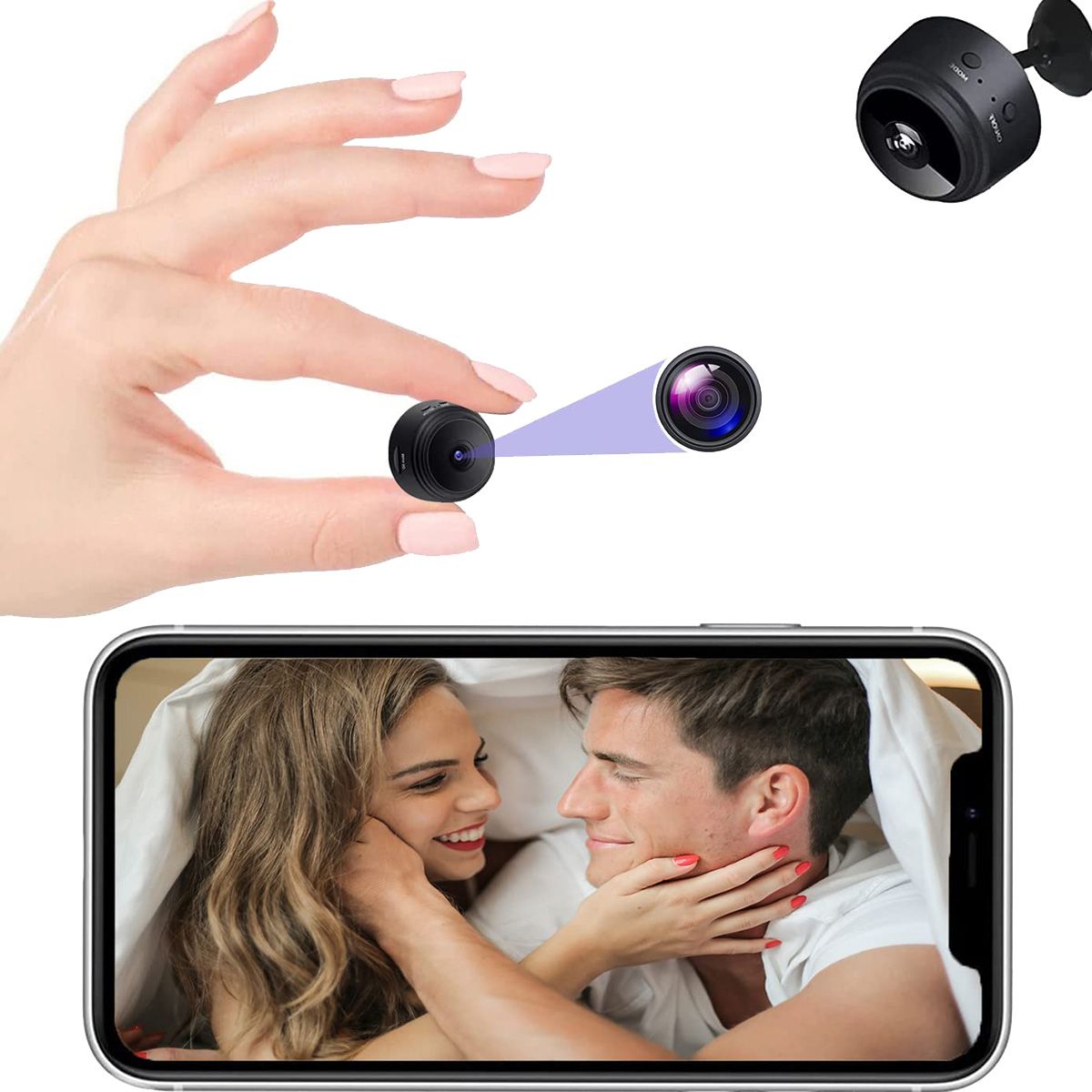 Mini Camera 1080P WiFi Camera Office Security, w
