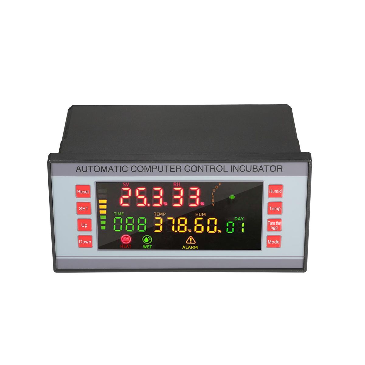 LED Color Screen Automatic Incubator Controller Egg Incubator Controller Machine Poultry Egg Automatic Digital Temperature and Humidity Controller for Egg Incubation Hatching Device with 5 Hatching Modes