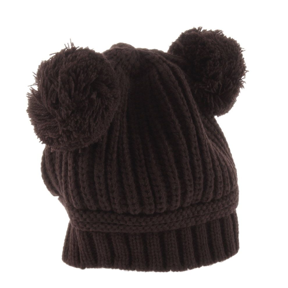Baby Love Dual Ball Girls/Boys Wool Knit Sweater Cap Hat New