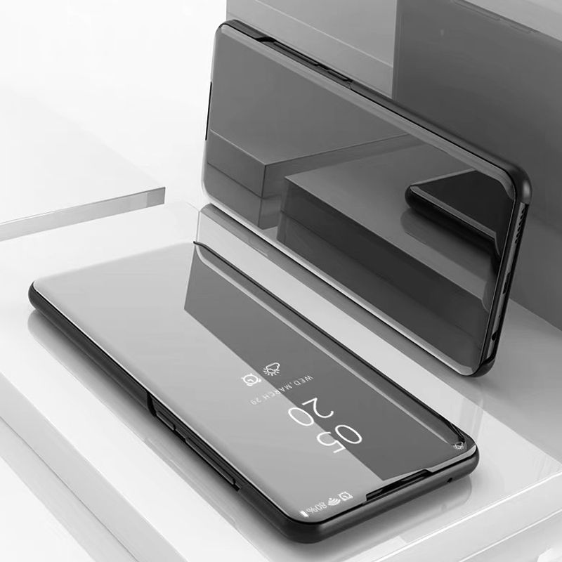 LG V30 Case ThinQ Back Stand Phone Case Clear Case V40 Flip V50 LG For View Leather Q60 Cover Luxury Mirror V30Plus K50 For
