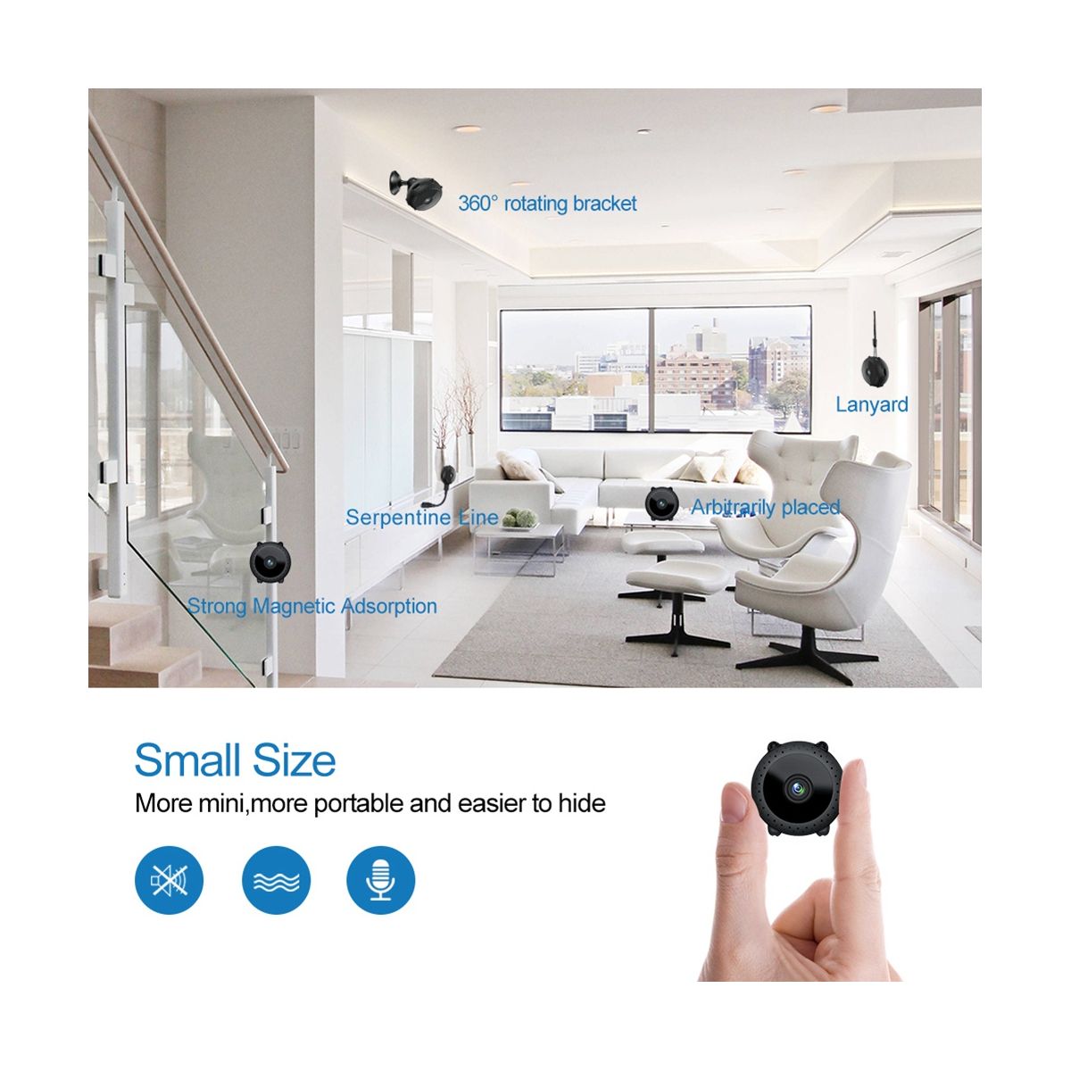 4K Mini WIFI Camera Night Vision Video Recorder Wireless