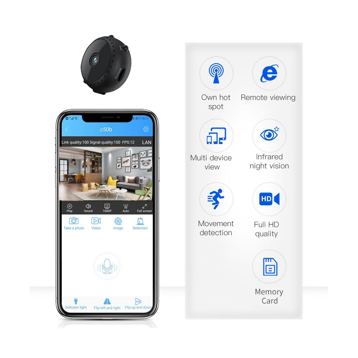 4K Mini WIFI Camera Night Vision Video Recorder Wireless