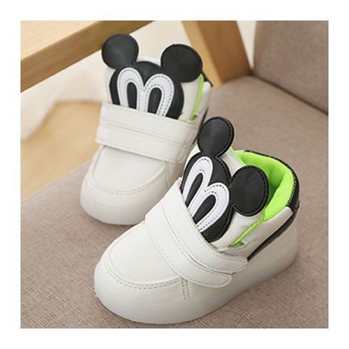 Children's Luminous Shoes LED Cartoon Sneaker-White