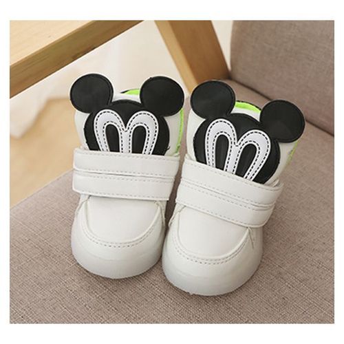 Children's Luminous Shoes LED Cartoon Sneaker-White