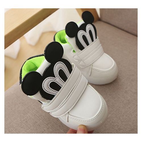 Children's Luminous Shoes LED Cartoon Sneaker-White