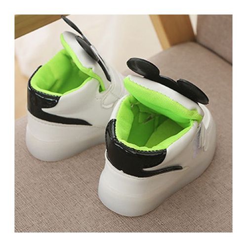 Children's Luminous Shoes LED Cartoon Sneaker-White