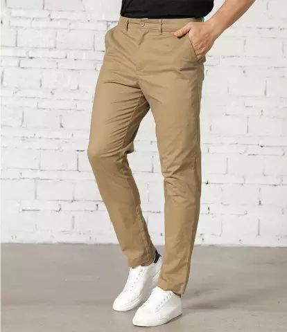 Fitted Stock Chinos Pant For Men - Carton Color