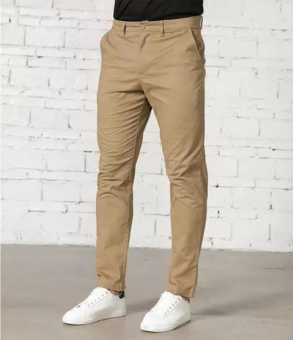Fitted Stock Chinos Pant For Men - Carton Color