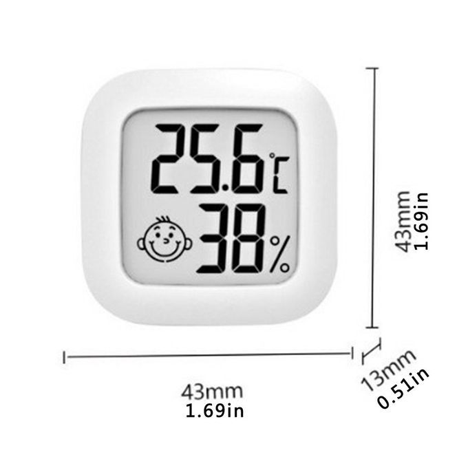 Indoor   Digital L D Temperature  R Humidity Meter  -white