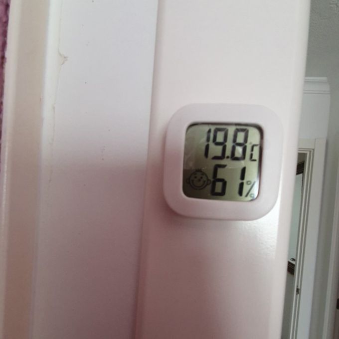 Indoor   Digital L D Temperature  R Humidity Meter  -white