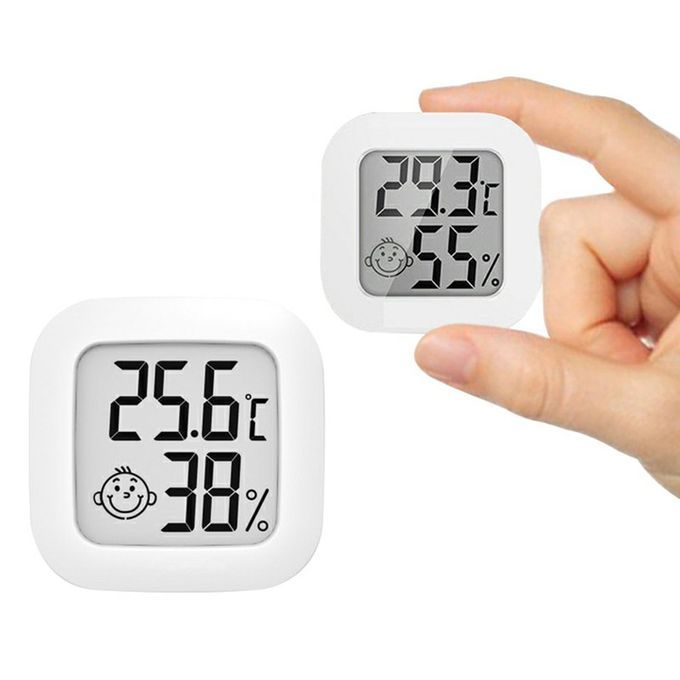 Indoor   Digital L D Temperature  R Humidity Meter  -white