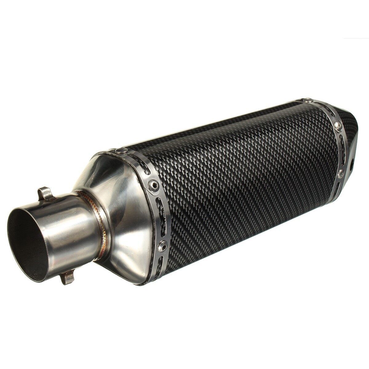38-51 Motorcycle Carbon Fiber Exhaust Muffler Pipe Removable Silencer DB Killer