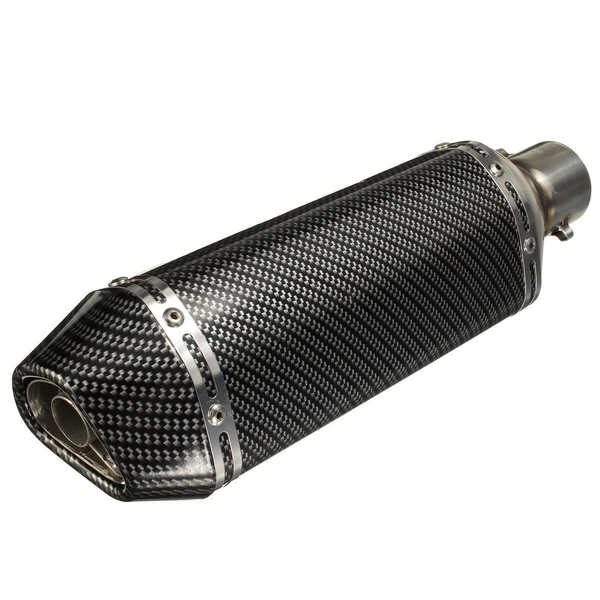 38-51 Motorcycle Carbon Fiber Exhaust Muffler Pipe Removable Silencer DB Killer