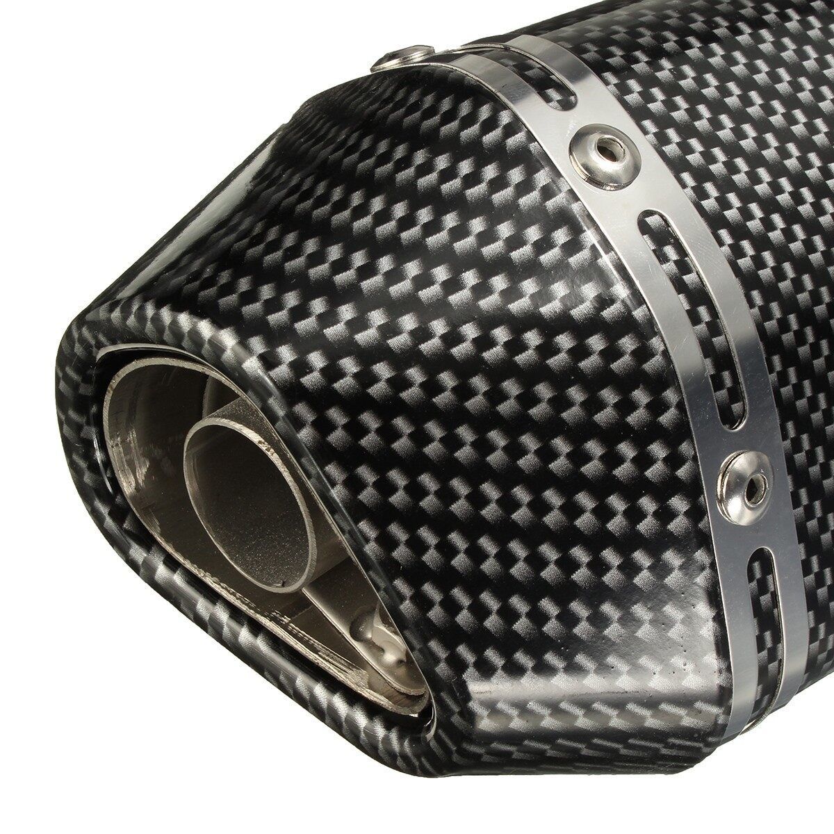 38-51 Motorcycle Carbon Fiber Exhaust Muffler Pipe Removable Silencer DB Killer