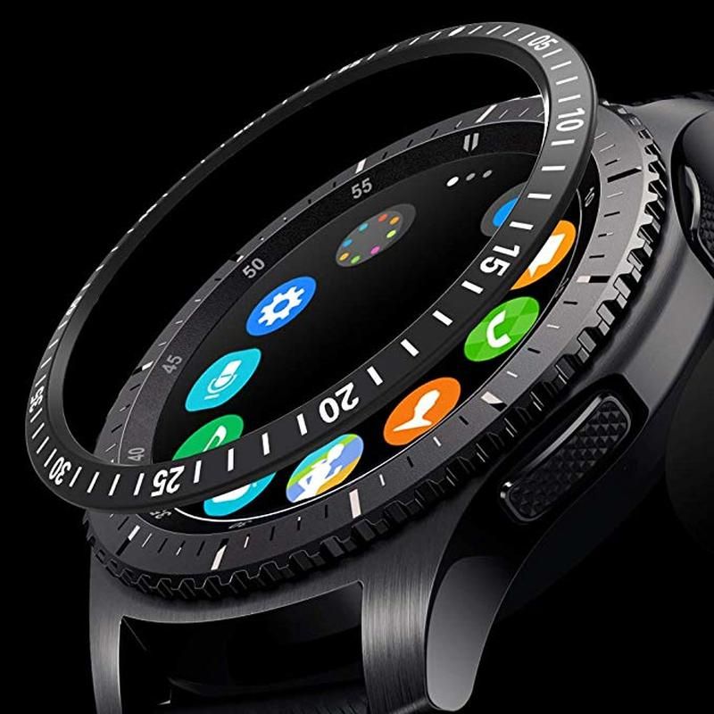 Soft Cover For Samsung Galaxy Watch 46mm Case Gear S3 Frontier Bumper +Metal Bezel Ring Styling Smart Watch Protective Shell