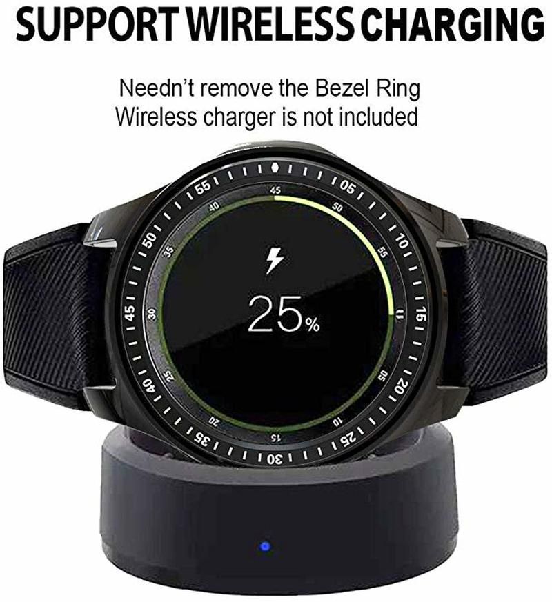 Soft Cover For Samsung Galaxy Watch 46mm Case Gear S3 Frontier Bumper +Metal Bezel Ring Styling Smart Watch Protective Shell