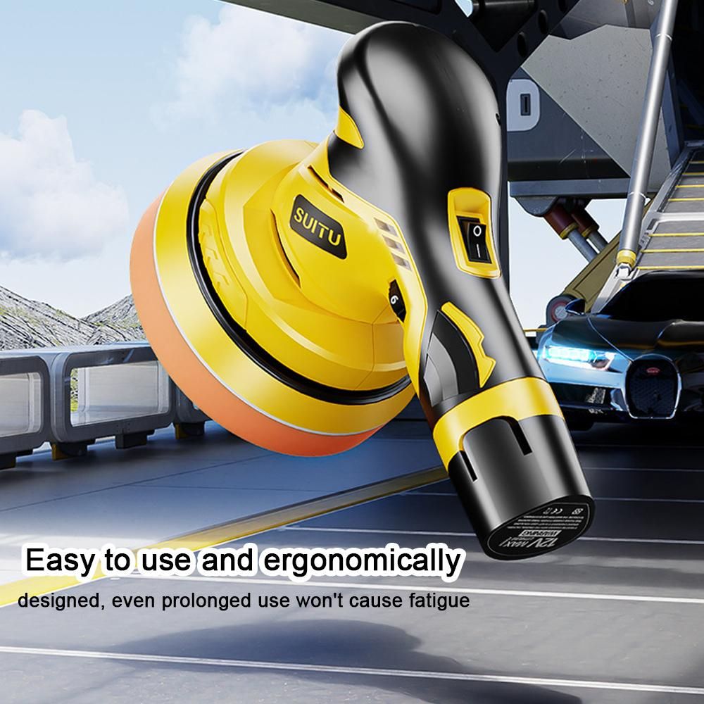 High Power Portable Car Eccentric Shaft Polishing Machine Multifunctional Cordless Electric Auto Polisher Handheld Rechargeable Car Polishing and Waxing Machine Kit
