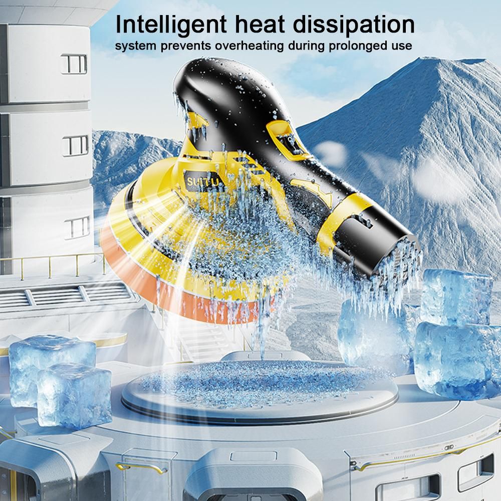 High Power Portable Car Eccentric Shaft Polishing Machine Multifunctional Cordless Electric Auto Polisher Handheld Rechargeable Car Polishing and Waxing Machine Kit