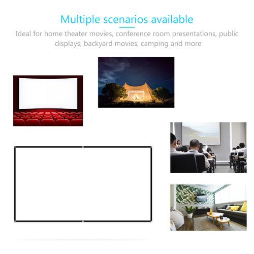 100 Inches Projector Screen Widescreen 16:9 Portable