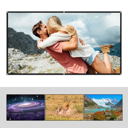 100 Inches Projector Screen Widescreen 16:9 Portable