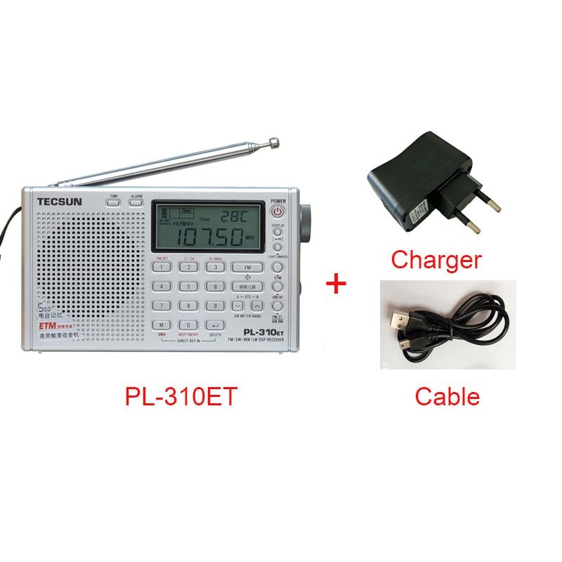 100% Brand  PL310ET PL-310ET Full Band Radio Digital Demodulator FM/AM/SW/MW/LW World Band Stereo Radio Digital Receiver