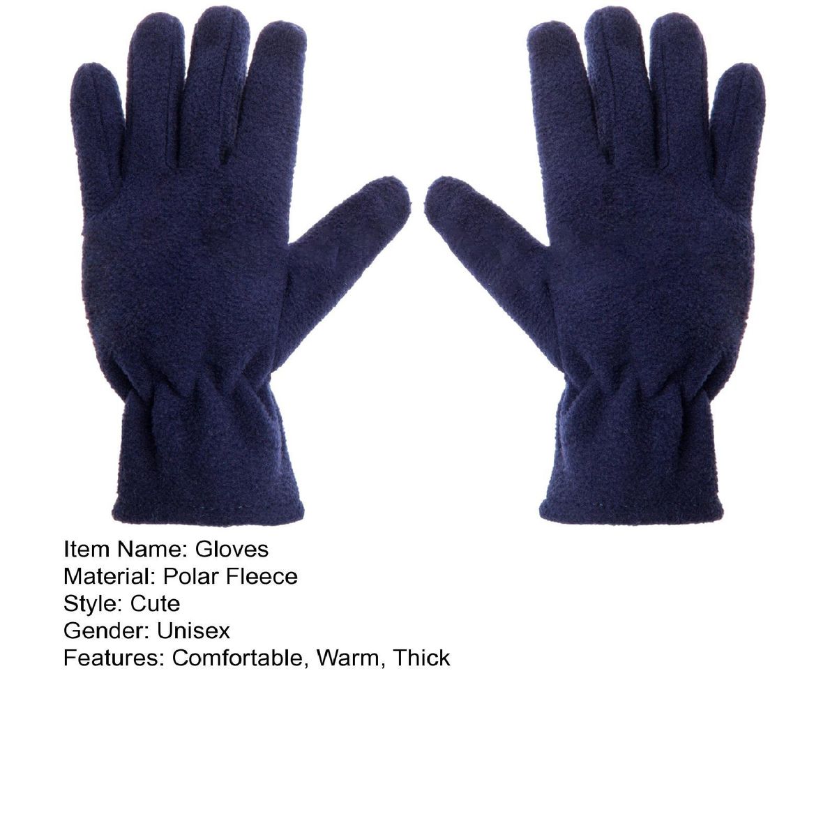 1 Pair Kids Winter Thicken Children Winter Navy Blue