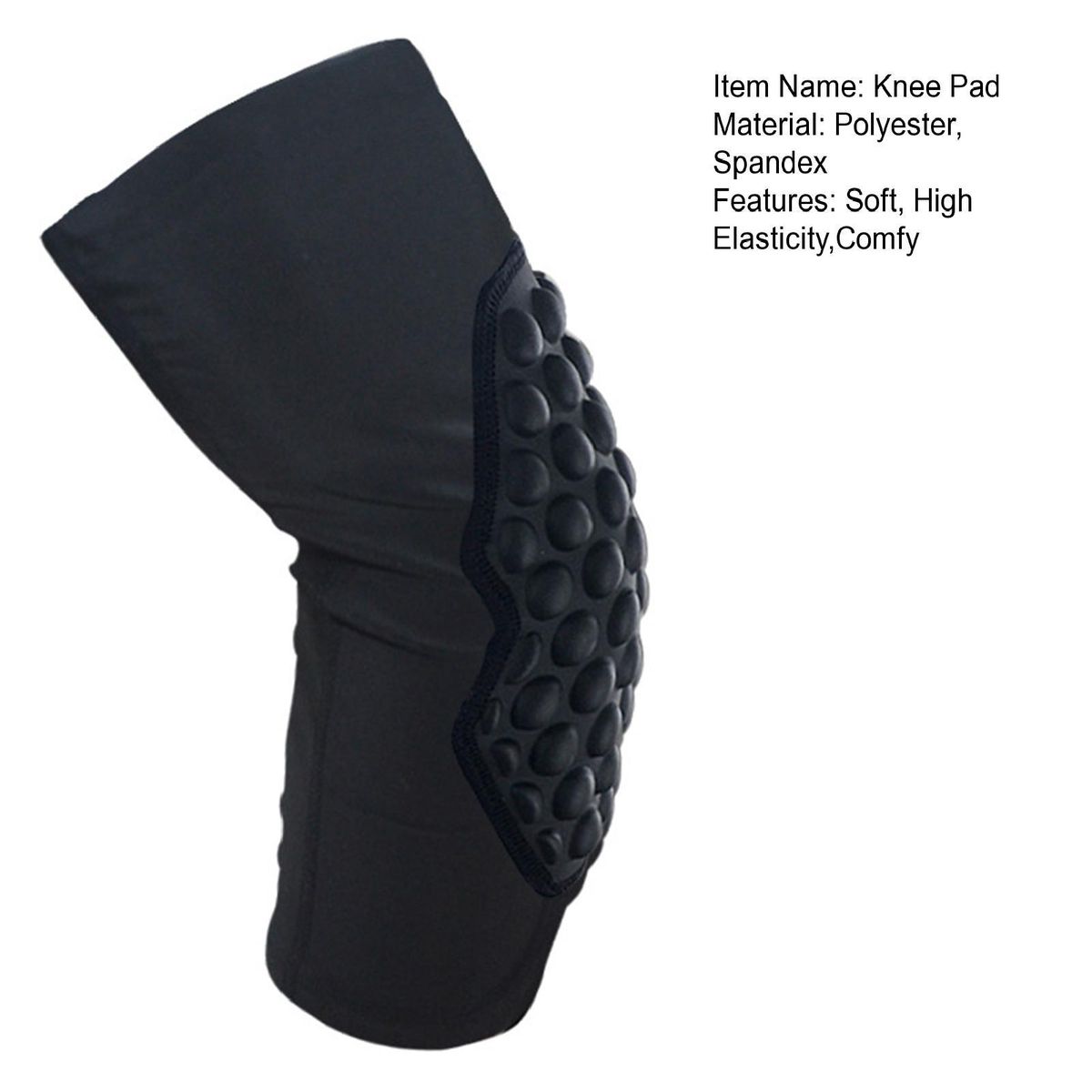 1Pc Knee Pad Athletic Running Sports Safety Knee Black