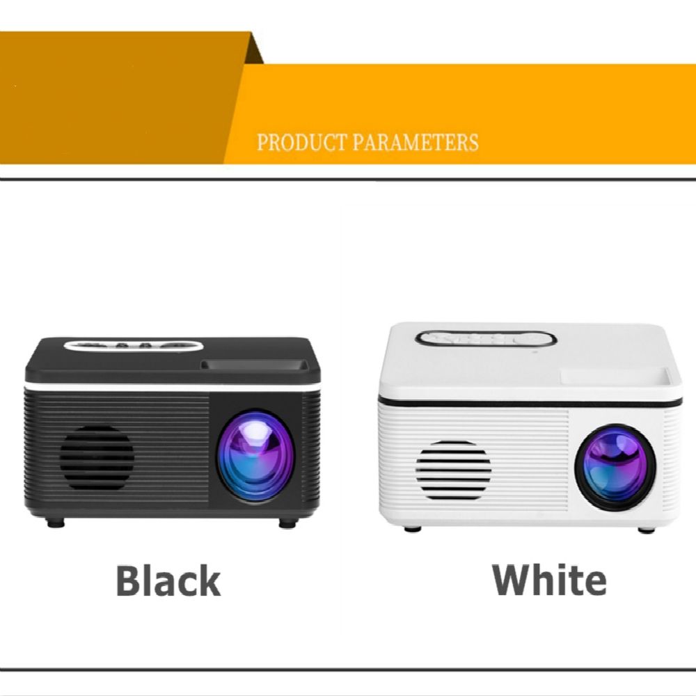S361 80 Lumens 320 X 240 Pixel Portable Mini Projector, Support 1080P, UK Plug(White)