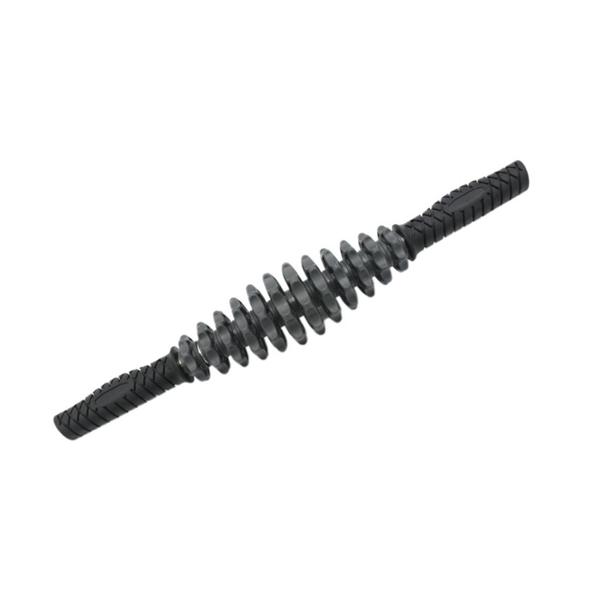 Fascial Rod 12 Wheels Gym Exercise Massage Roller Black