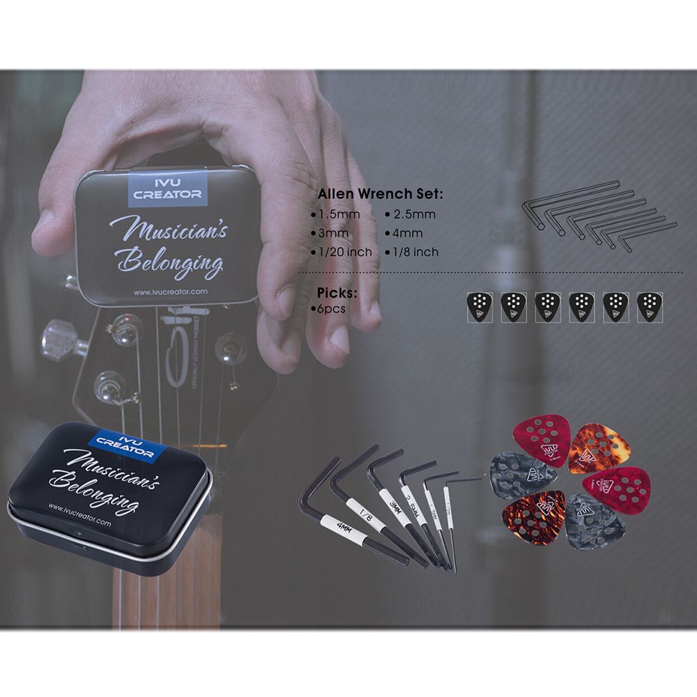 Handy Guitar Tool Kit Including 6pcs Allen Wrenches(1.5mm +