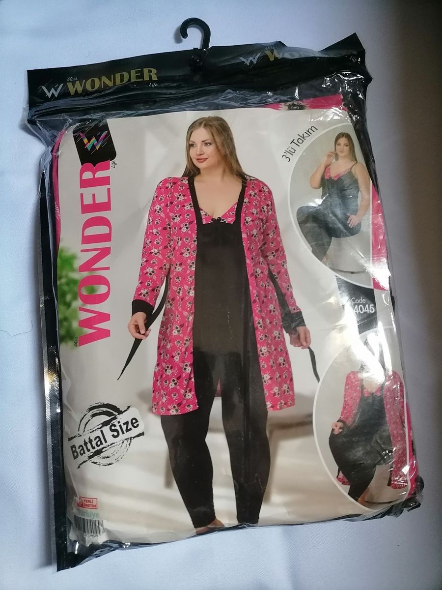 Homewear For Plus Size - Robe, Trouser & Top