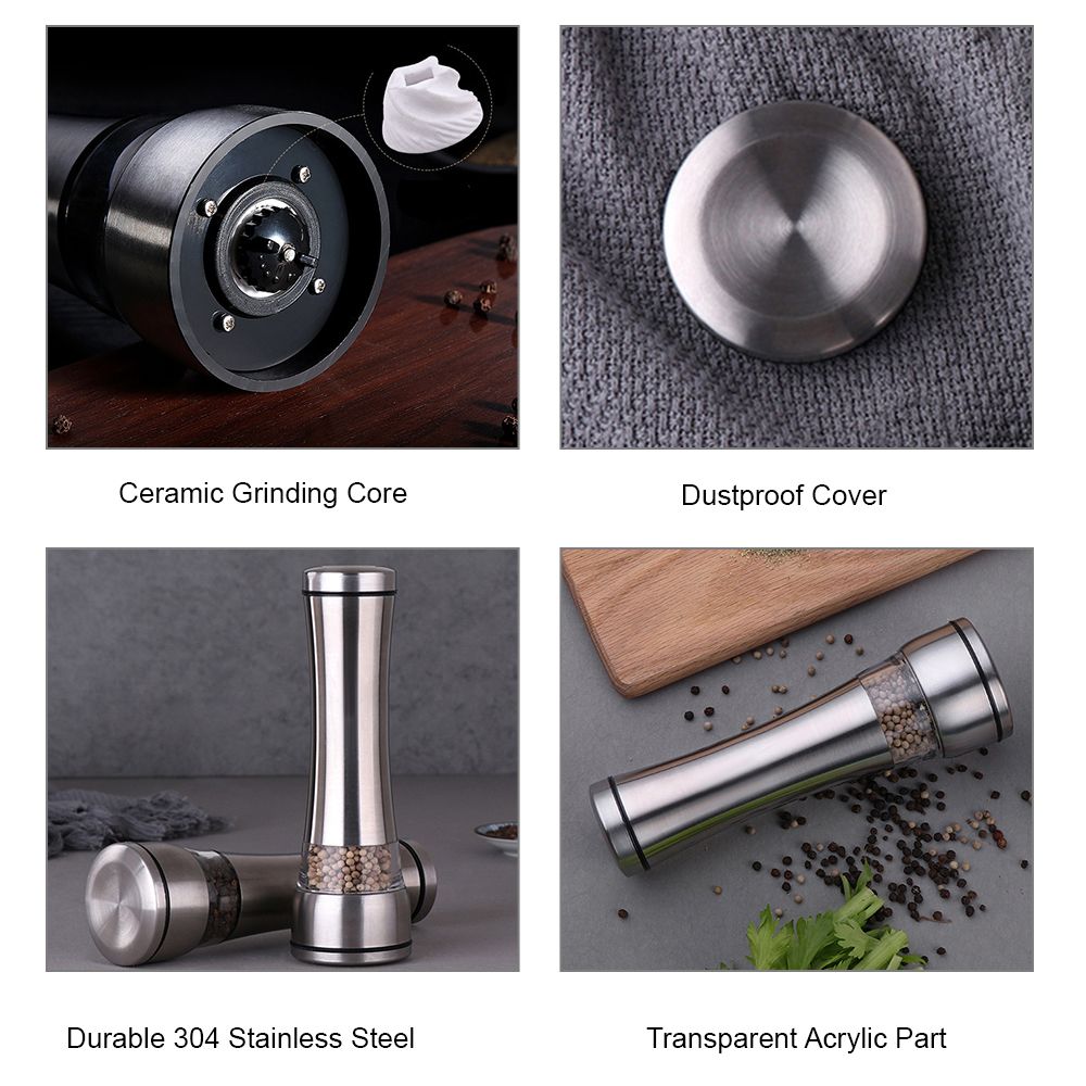 Stainless Steel Pepper Grinder Herb Grinder Spice Grinder