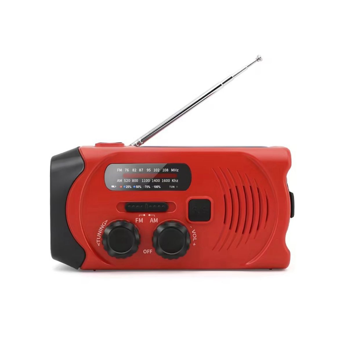 Hand Crank Solar Radio Emergency Radio with LED Light