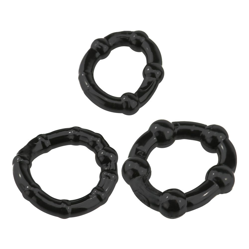 Beaded Penis Ring Premature Ejaculation Delay Aid Sex Toy For Men 3pieces Cock Ring
