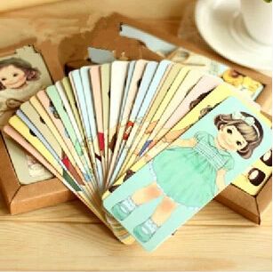 30pcs/lot Girl Doll Mate Series Bookmark Set / Paper Book /