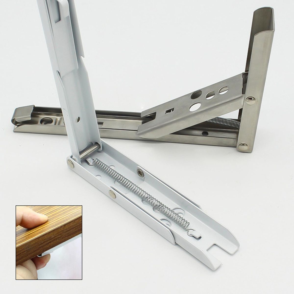 Triangle Folding Angle Bracket Shelf Bracket DIY For 14in Black