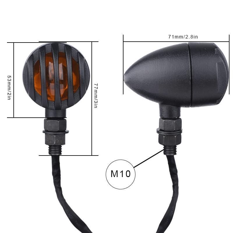2PCS Motorcycle Turn Signal Indicator Blinker Light Flasher turn Signal lamp for Yamaha for Honda for Suzuki for Cafe Racer