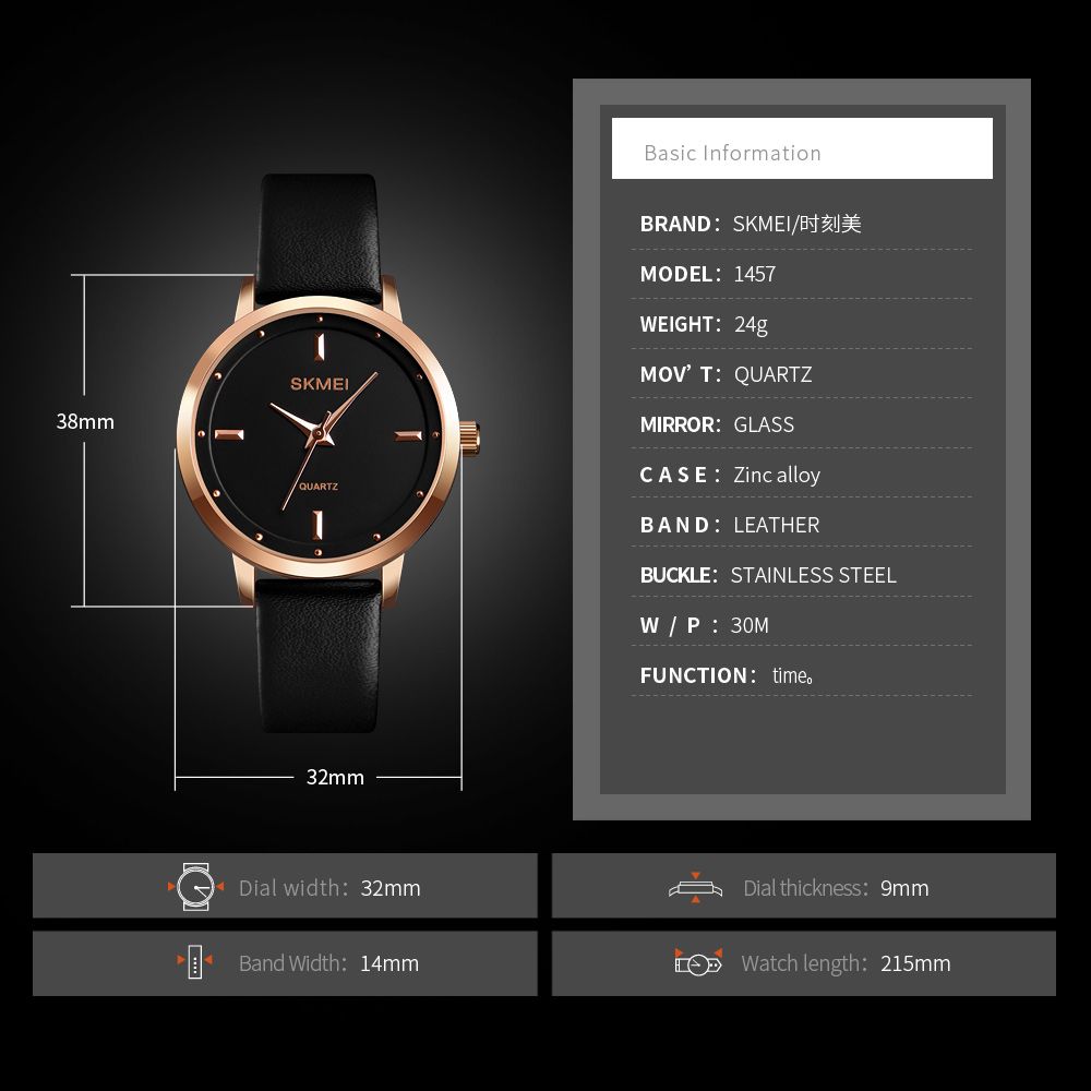 Waterproof Wrist Ladies Simple Female Clock Time Wristwatch
