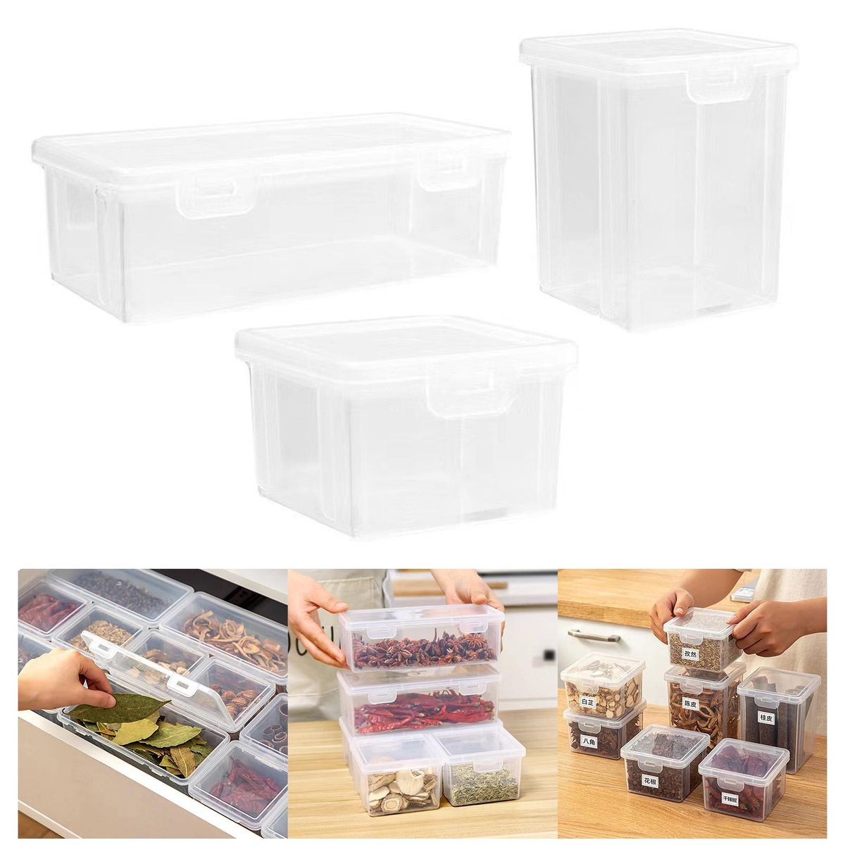 Flour And Sugar Containers Airtight Pantry Organization
