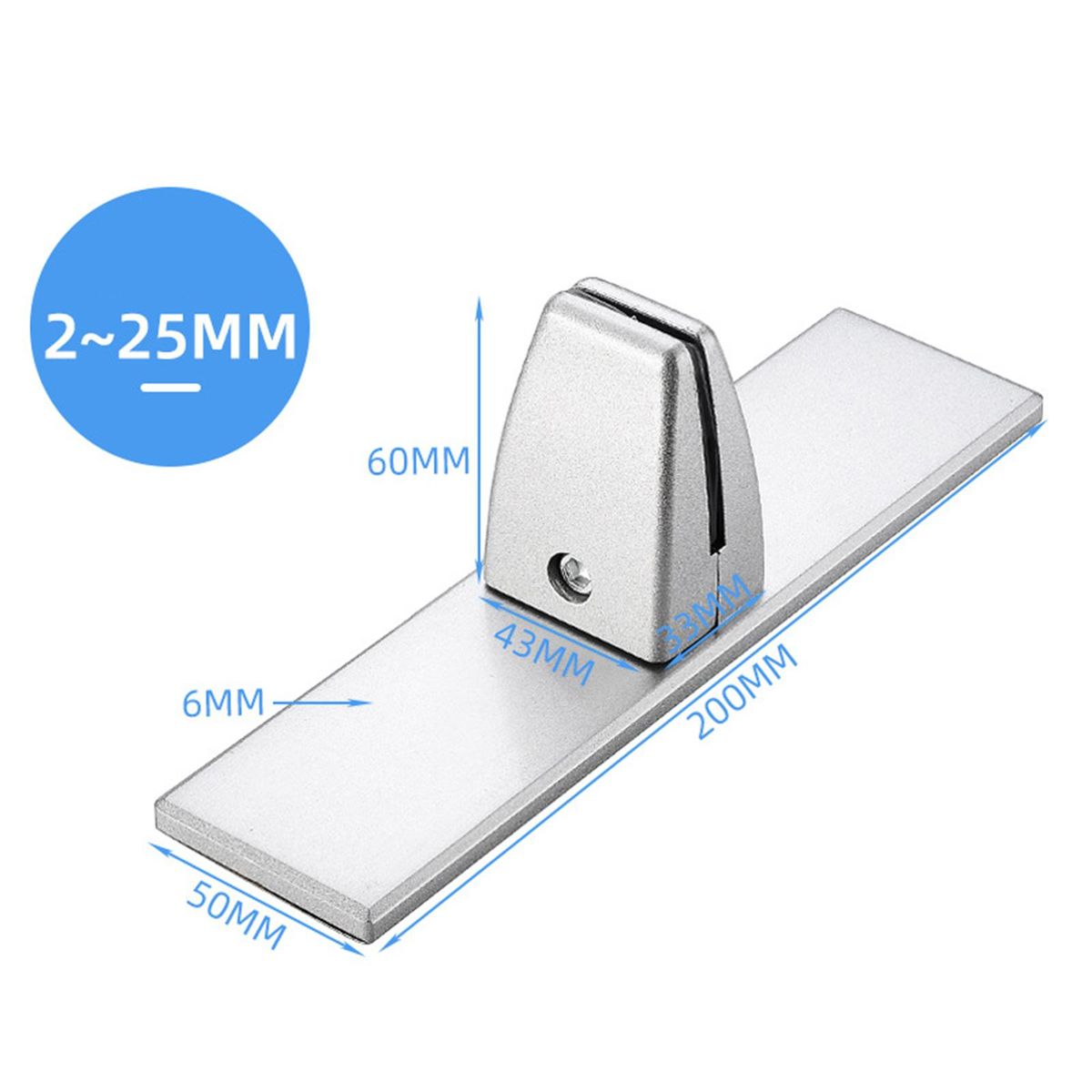 Office Partition Bracket Glass Screen Pins Clamp No Drilling