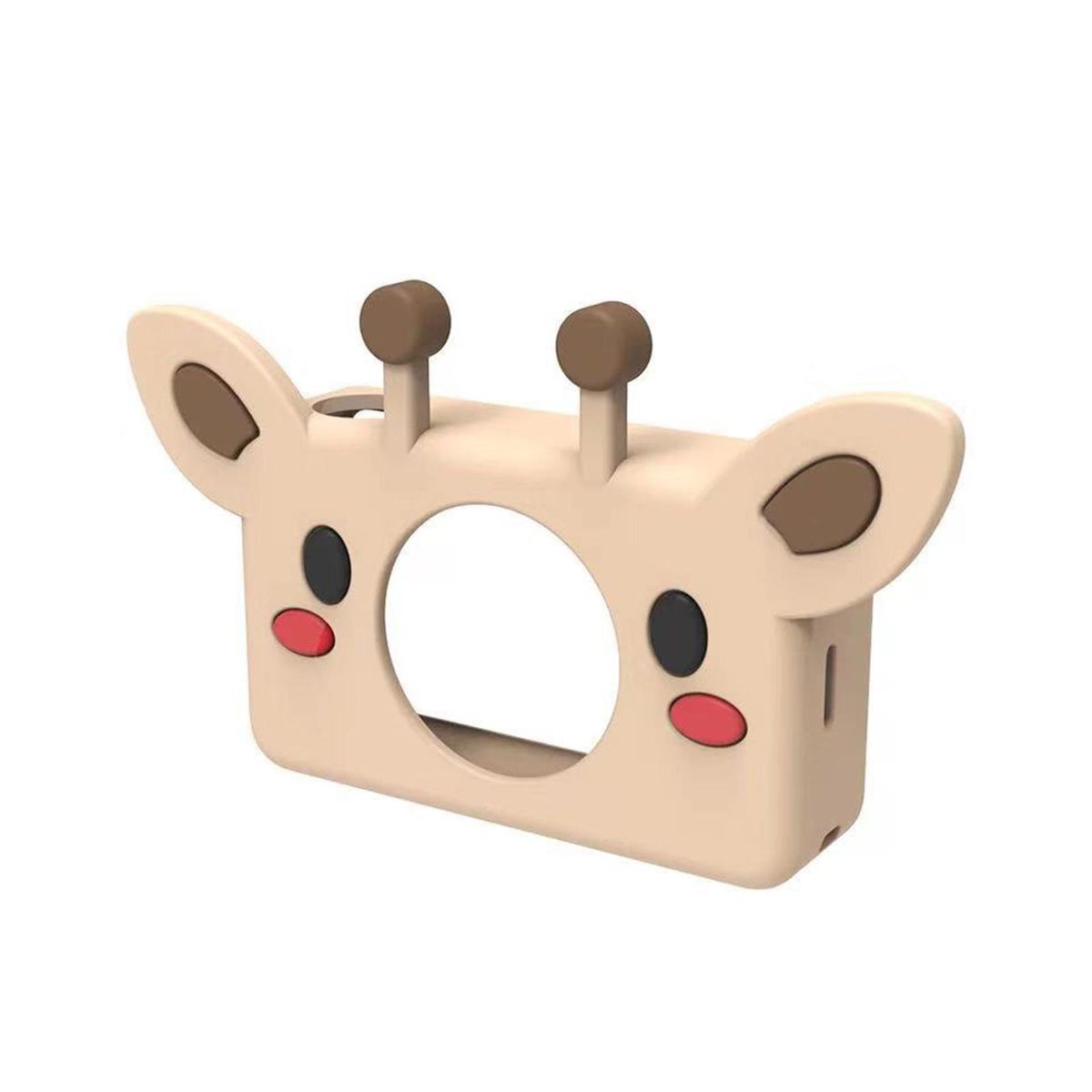 Cute Silicone Cover Portable Guard Light Pink Giraffe