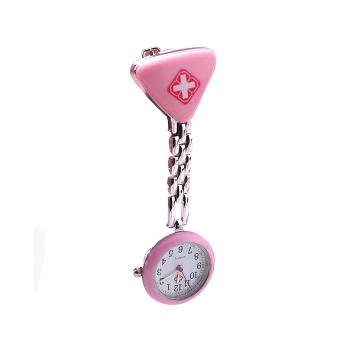 Round Triangular Nurse Doctor Watch Hanging-Pink