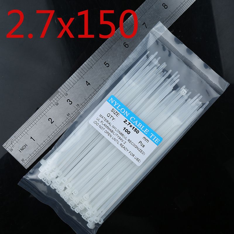 150-300mm Plastic Nylon Cable Ties Width 2.7mm 20lbs