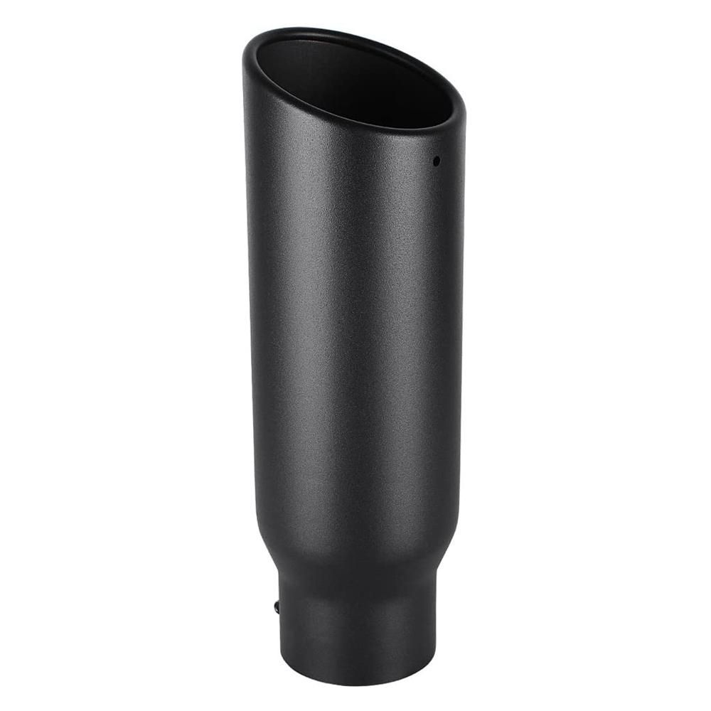 3 Inch Black Exhaust Tip, for Truck, 3x4x12 Inch Bolt/Clamp
