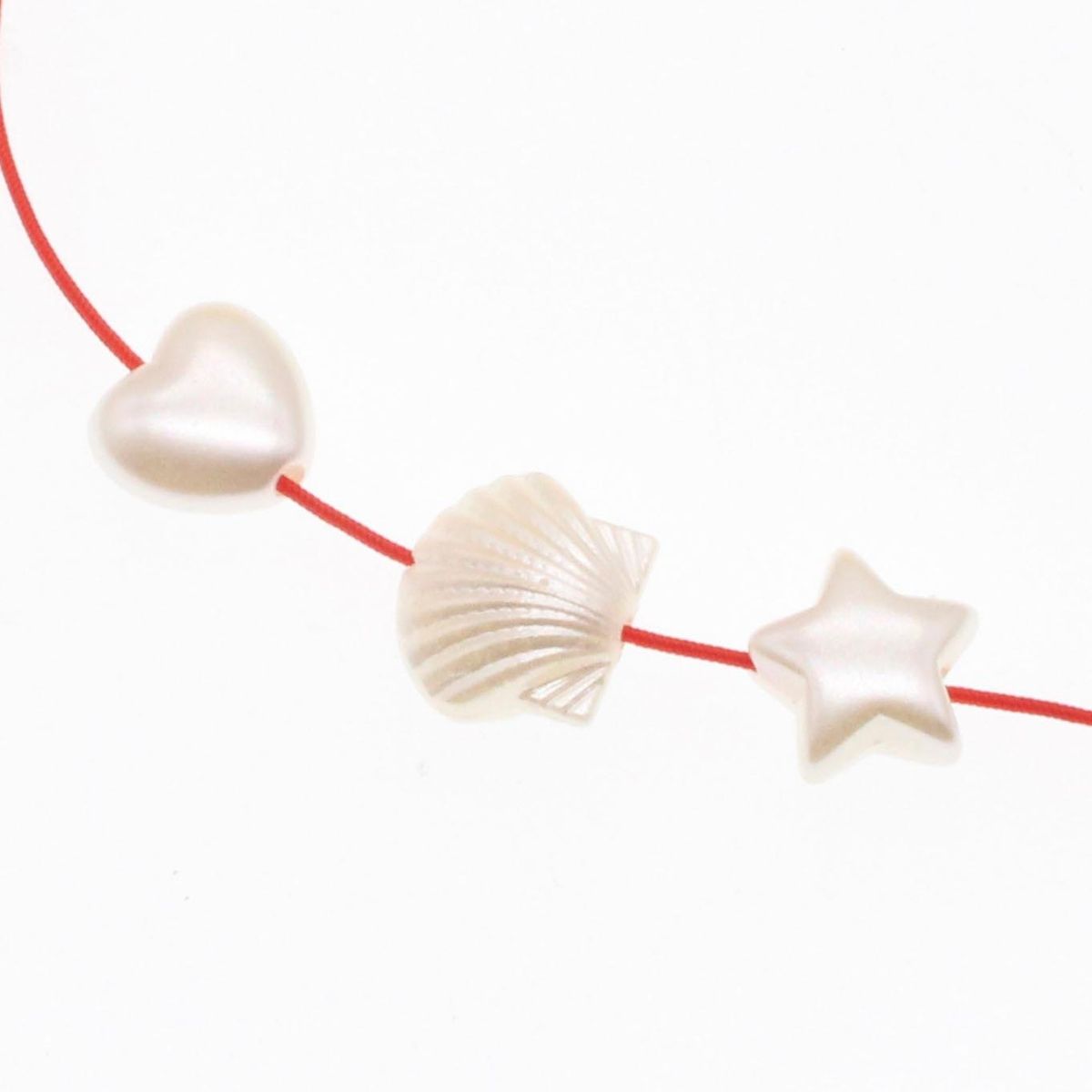CHONGAI 50PCS Heart Flower Shell  Acrylic Beads DIY Imitation Pearl Style Making Necklace Bracelet Jewelry Accessories 10x11mm