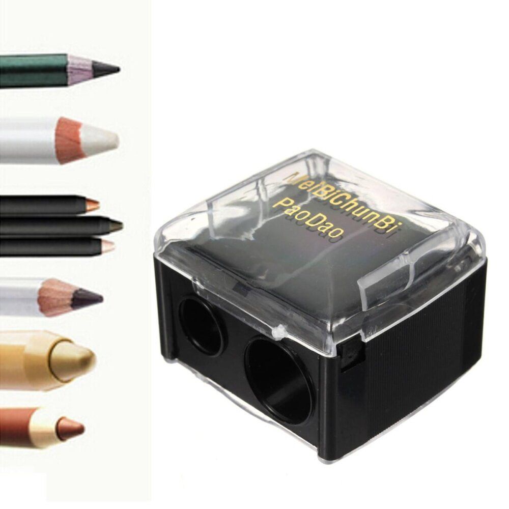 2PCS Hot Precision Cosmetic Pencil 2 Holes For Eyebrow Lip Liner Eyeliner