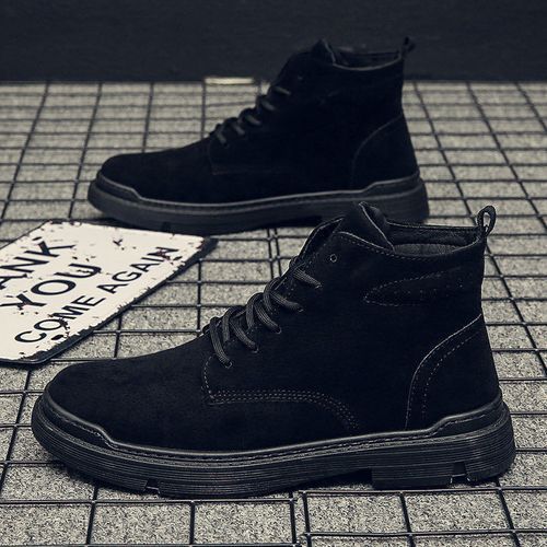 Men's Fashion Outdoor Ankle Boots Sport Walking Shoes -Black