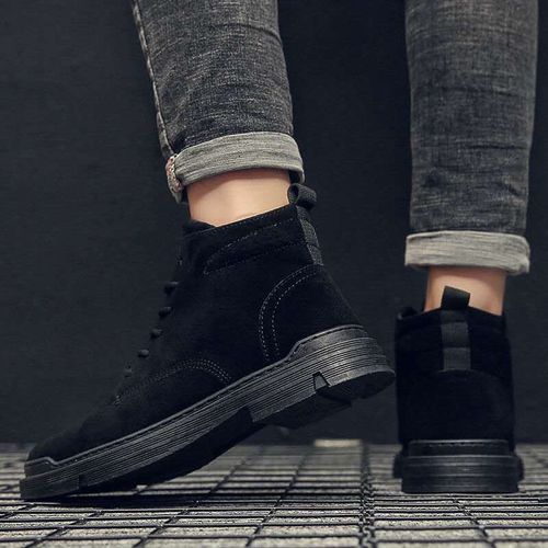 Men's Fashion Outdoor Ankle Boots Sport Walking Shoes -Black