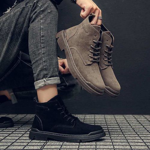 Men's Fashion Outdoor Ankle Boots Sport Walking Shoes -Black
