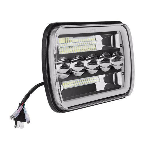 5X7Inch 7X6Inch LED Headlight Hi-Lo Beam Halo DRL For Jeep